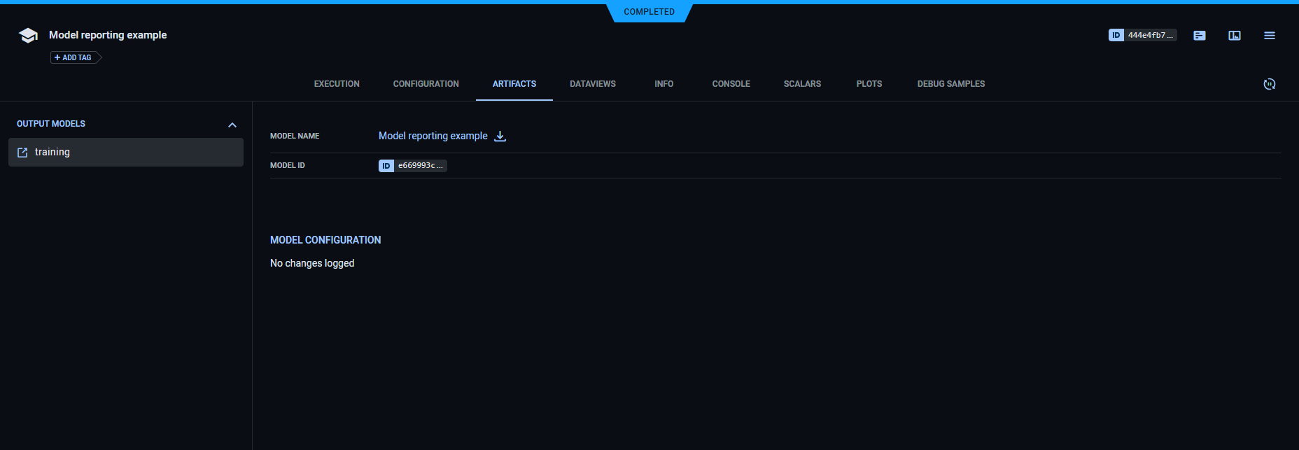 Model Reporting | ClearML