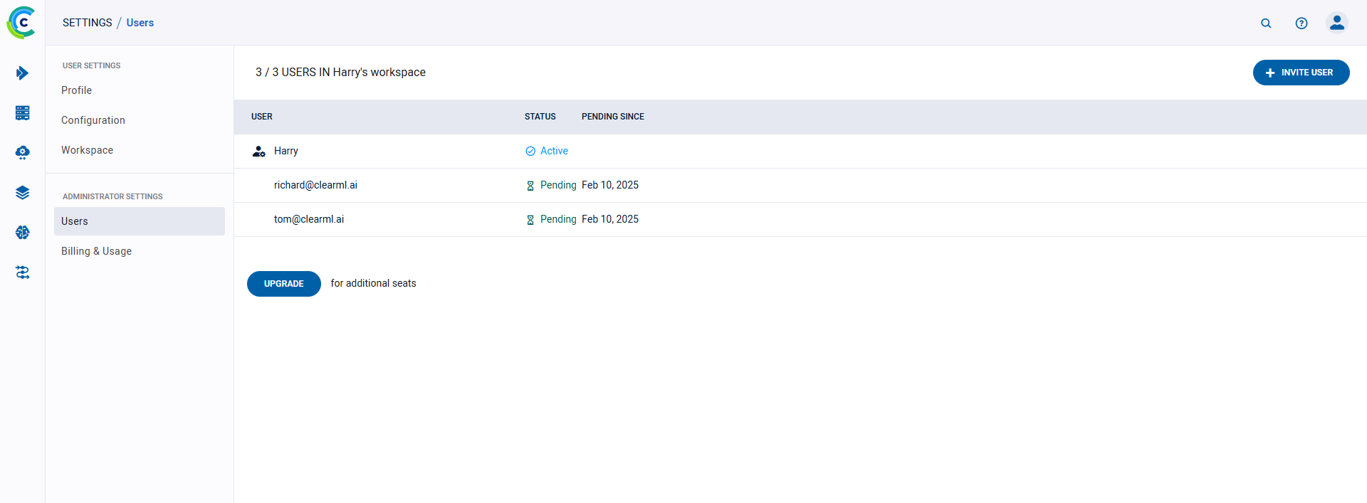Users & Groups | ClearML