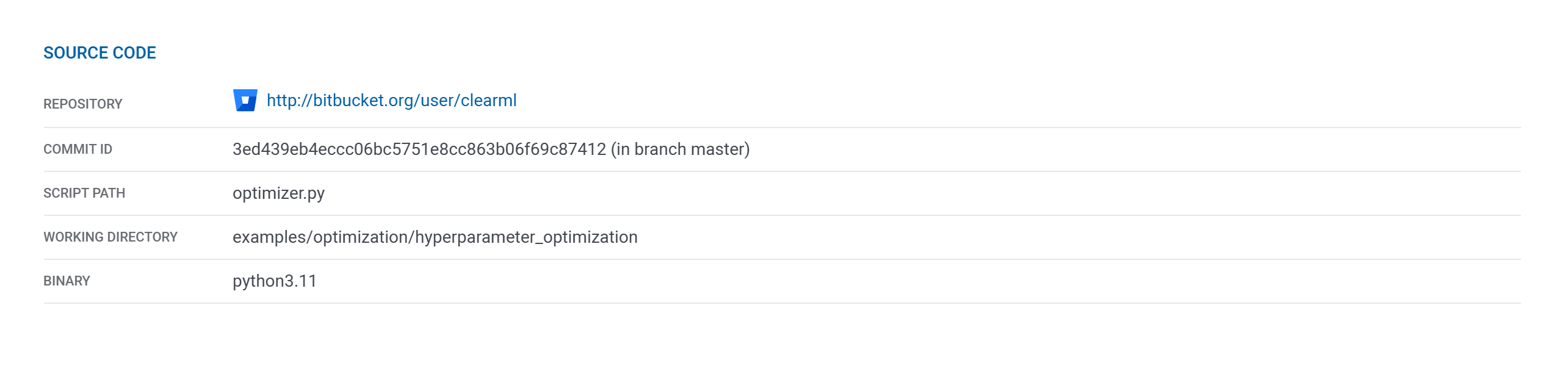 Source code section