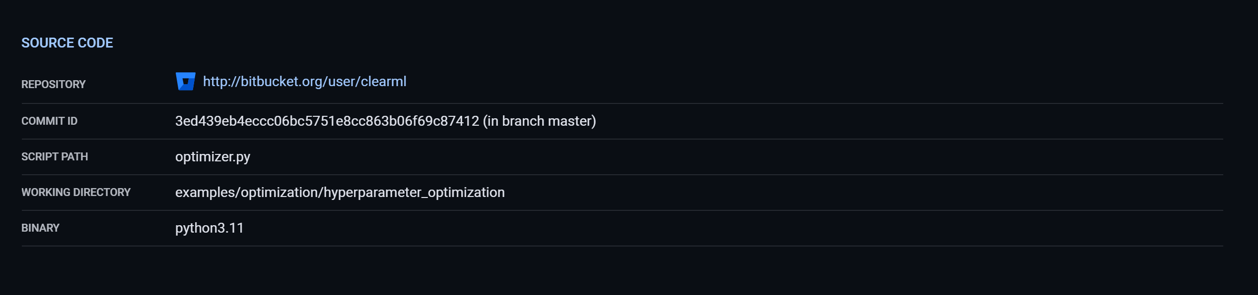 Source code section