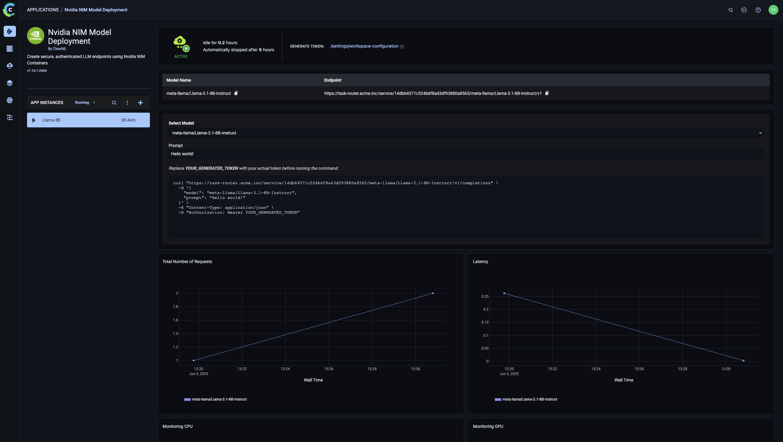 Figure 1: ClearML NIM Model Deployment
